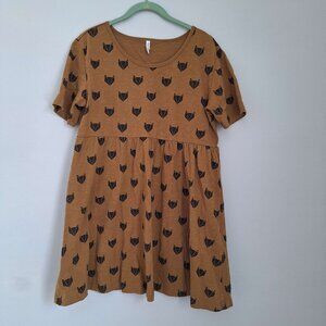 Rylee + Cru Fox Print Mini Short Sleeve Dress